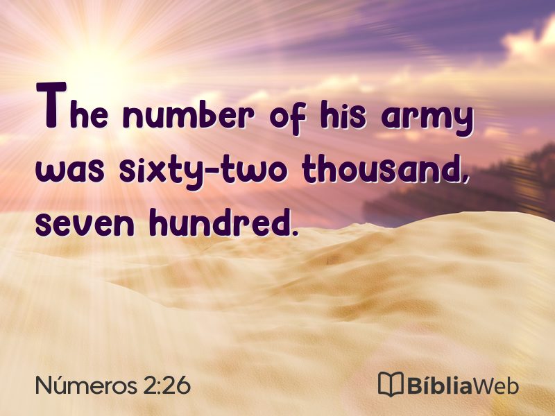 Números 2:26 em imagem para compartilhar