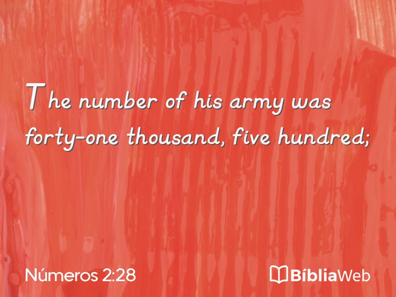 Números 2:28 em imagem para compartilhar