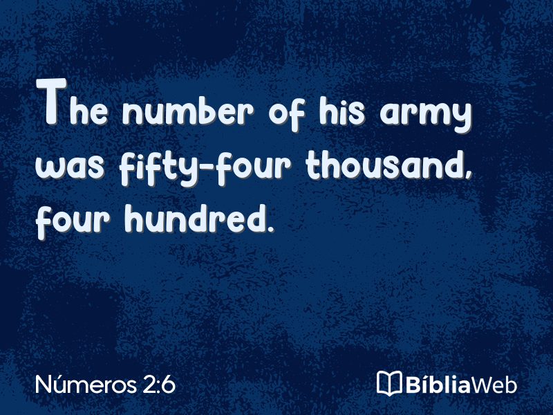 Números 2:6 em imagem para compartilhar