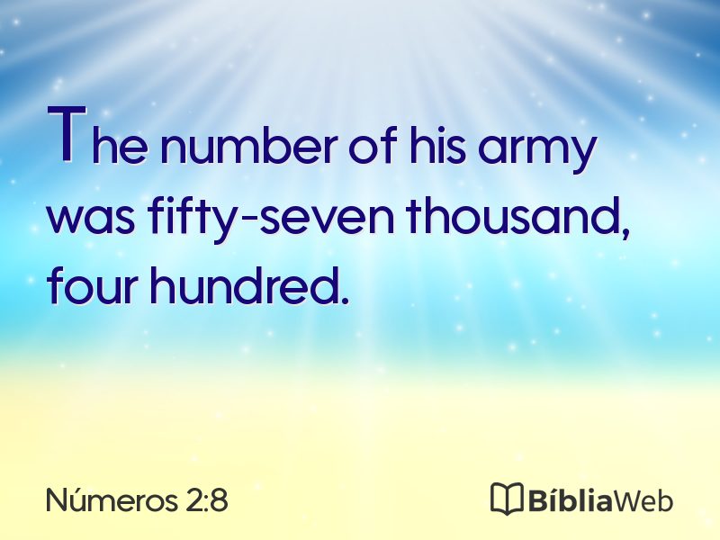 Números 2:8 em imagem para compartilhar