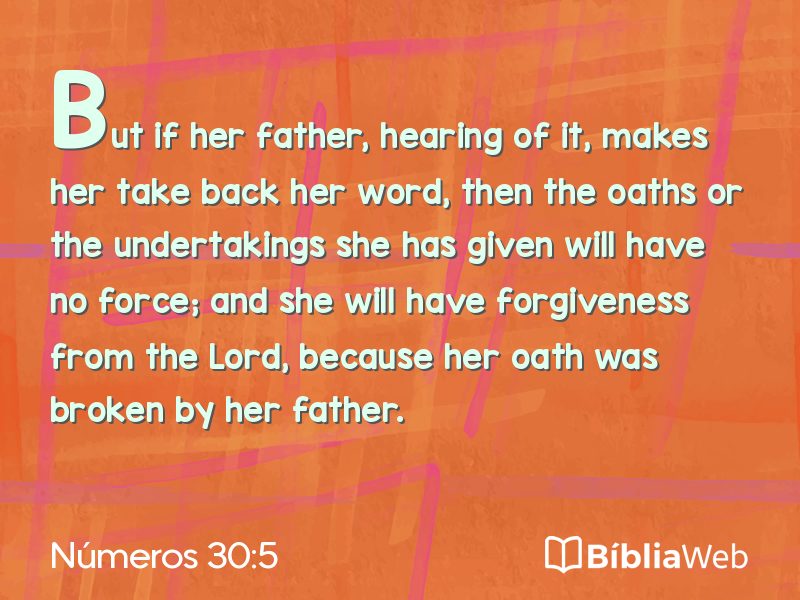 Números 30:5 em imagem para compartilhar