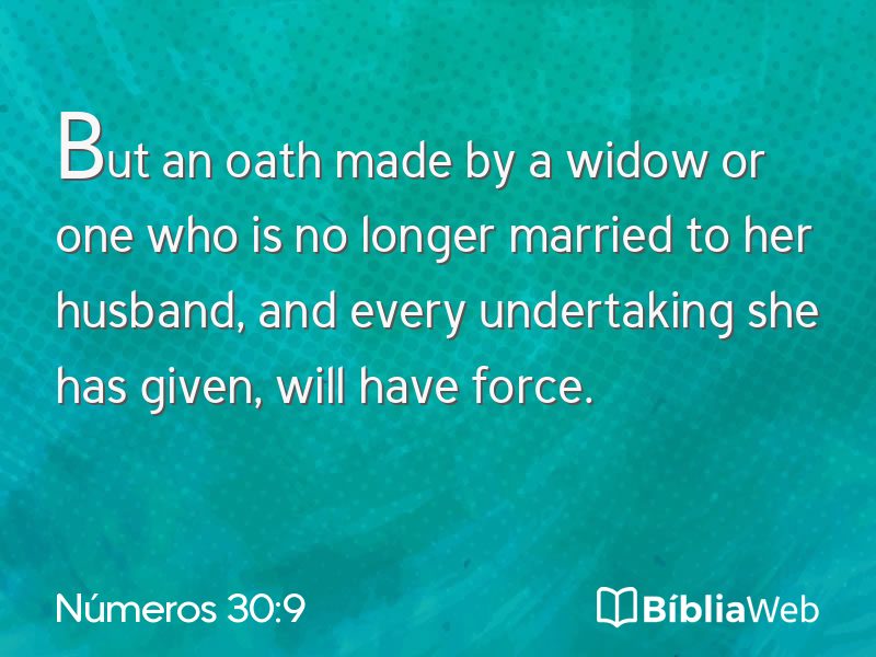 Números 30:9 em imagem para compartilhar
