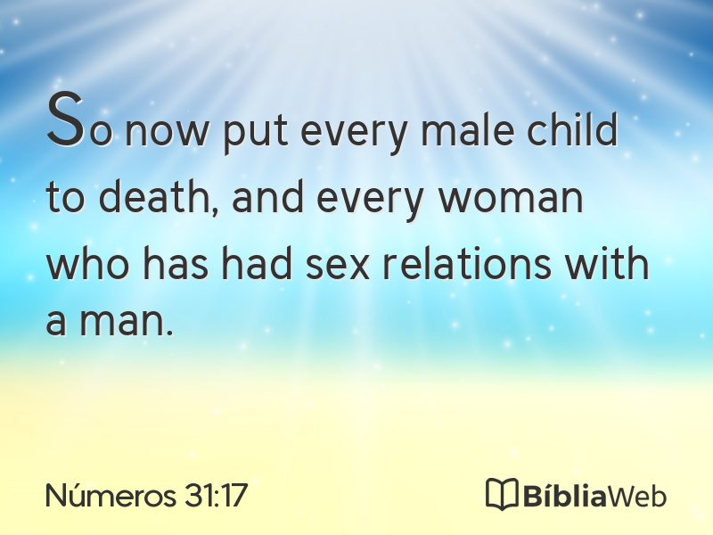 Números 31:17 em imagem para compartilhar