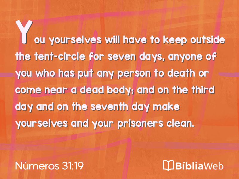 Números 31:19 em imagem para compartilhar