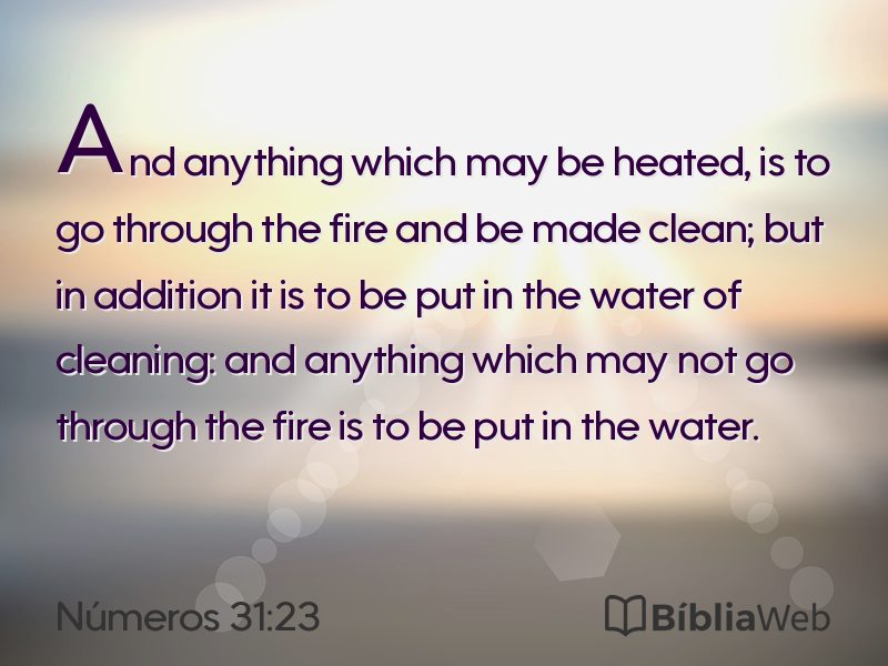 Números 31:23 em imagem para compartilhar