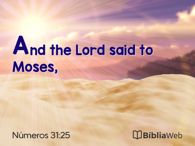 Números 31:25 em imagem para compartilhar