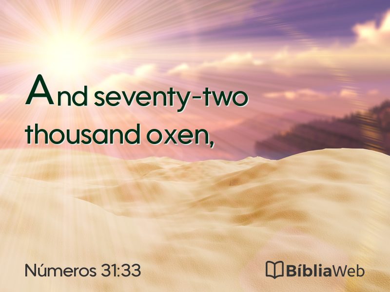 Números 31:33 em imagem para compartilhar