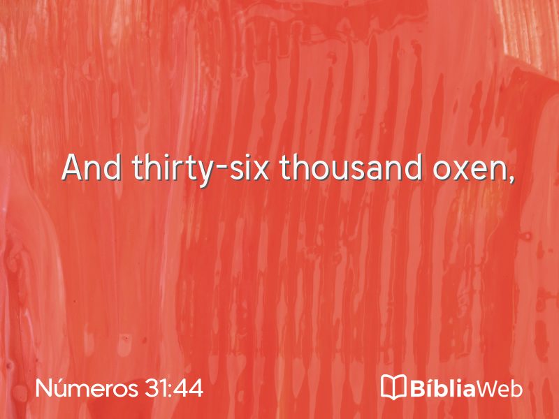 Números 31:44 em imagem para compartilhar