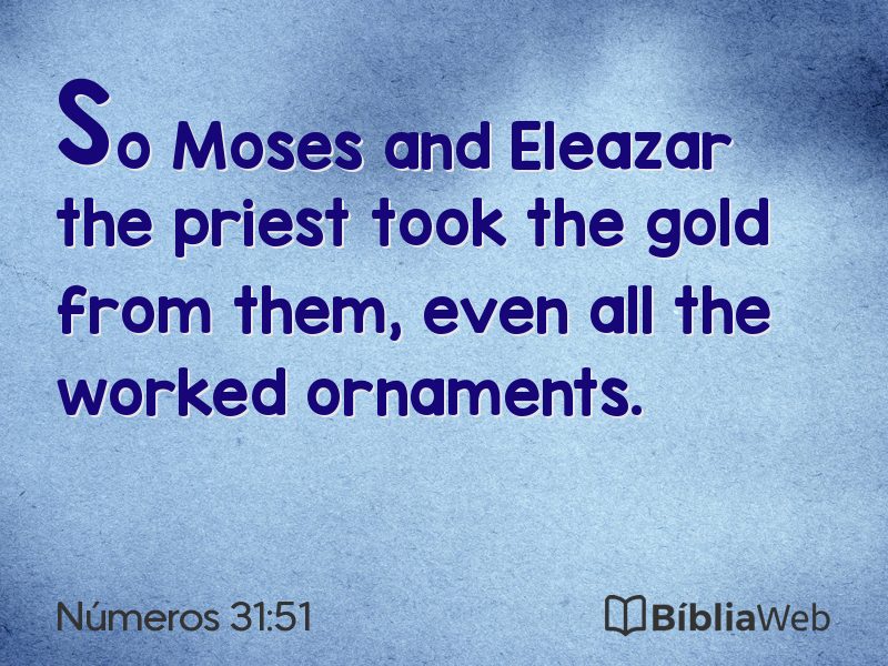 Números 31:51 em imagem para compartilhar