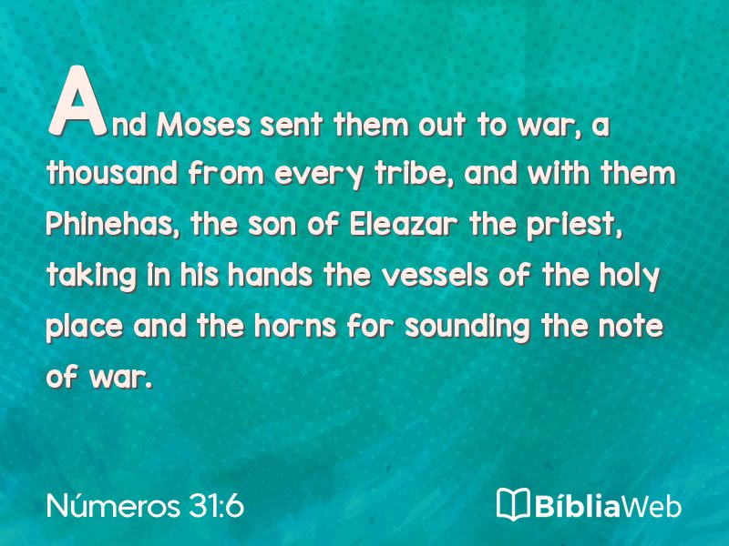 Números 31:6 em imagem para compartilhar