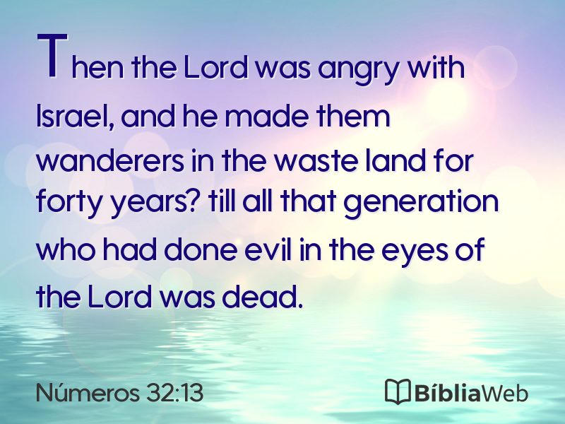 Números 32:13 em imagem para compartilhar