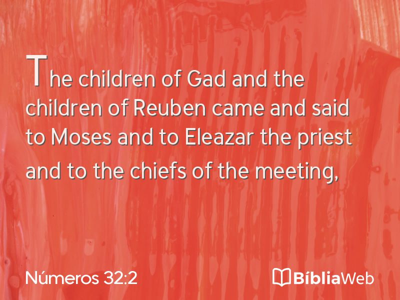 Números 32:2 em imagem para compartilhar