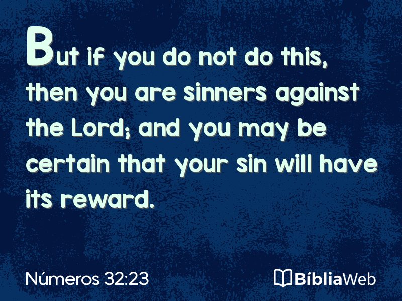 Números 32:23 em imagem para compartilhar