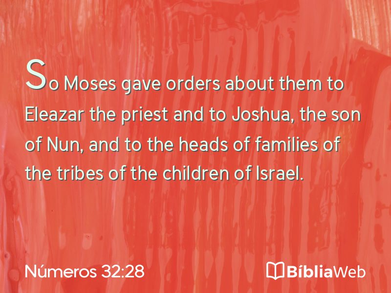 Números 32:28 em imagem para compartilhar