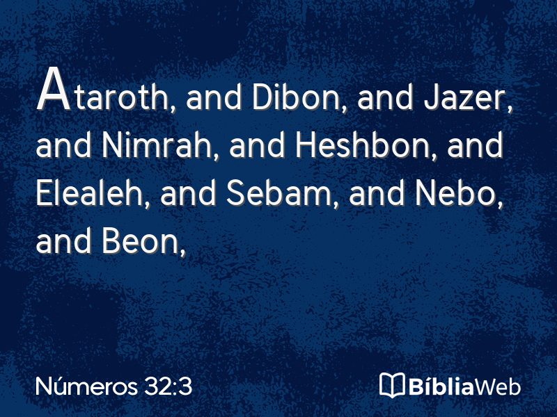 Números 32:3 em imagem para compartilhar