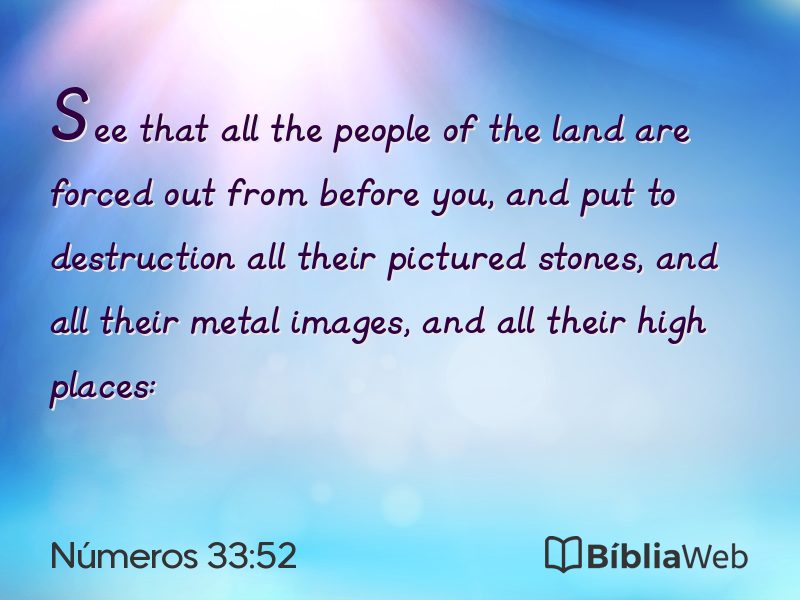 Números 33:52 em imagem para compartilhar