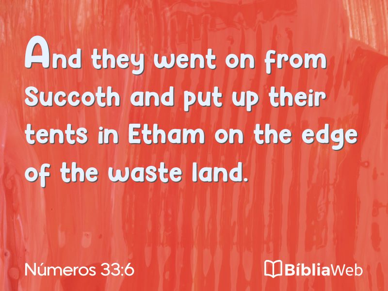 Números 33:6 em imagem para compartilhar