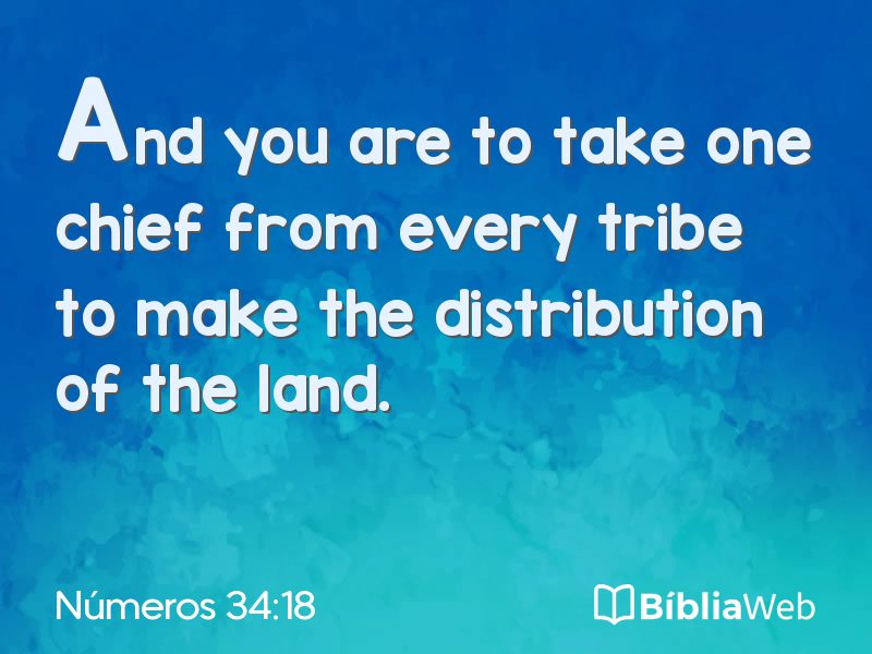 Números 34:18 em imagem para compartilhar