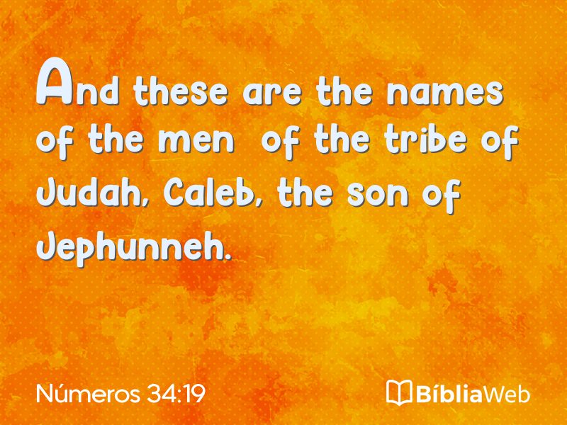 Números 34:19 em imagem para compartilhar