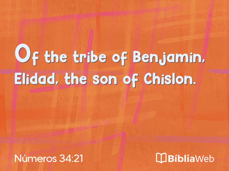 Números 34:21 em imagem para compartilhar