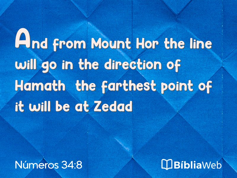 Números 34:8 em imagem para compartilhar