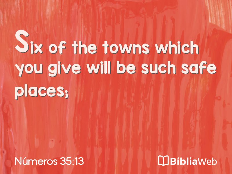 Números 35:13 em imagem para compartilhar