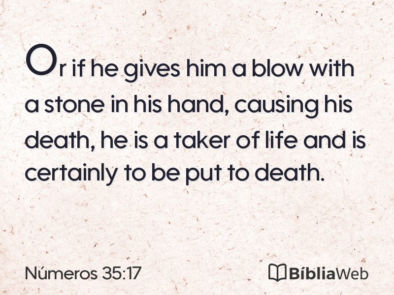 Números 35:17 em imagem para compartilhar