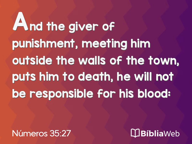 Números 35:27 em imagem para compartilhar