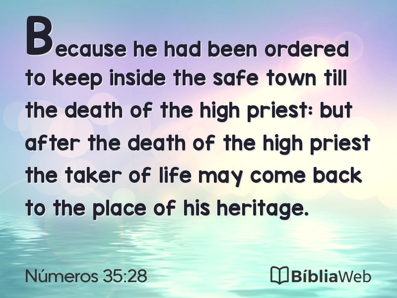 Números 35:28 em imagem para compartilhar