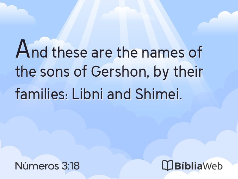 Números 3:18 em imagem para compartilhar