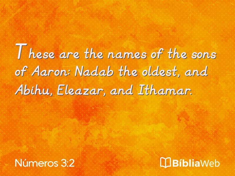 Números 3:2 em imagem para compartilhar