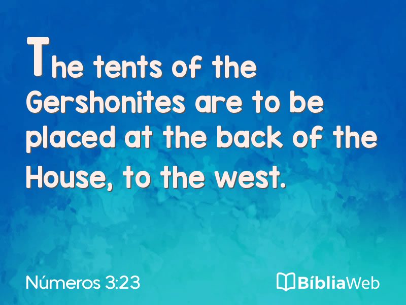 Números 3:23 em imagem para compartilhar