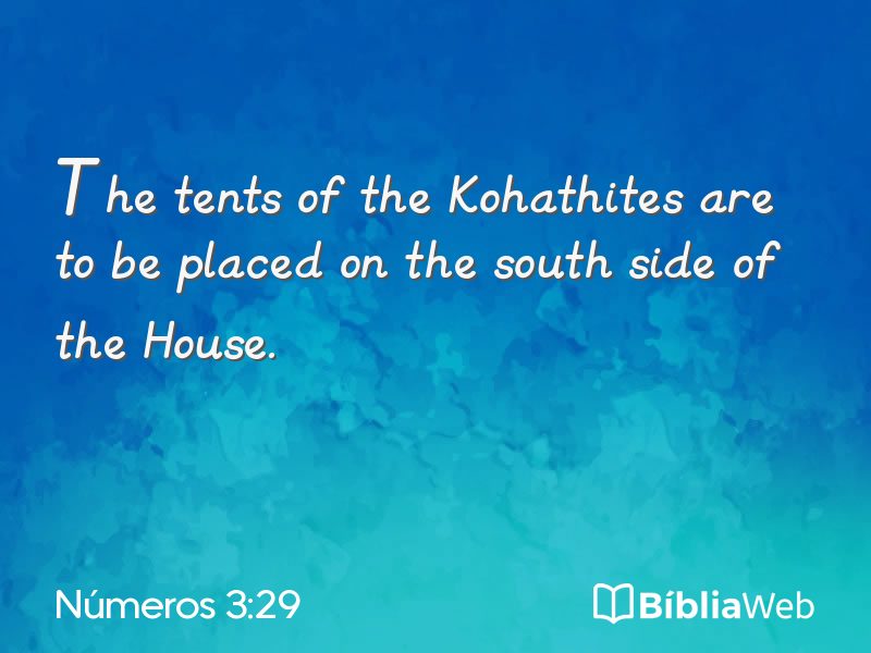 Números 3:29 em imagem para compartilhar