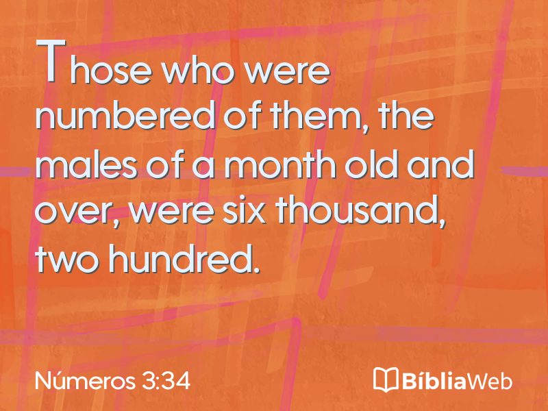 Números 3:34 em imagem para compartilhar