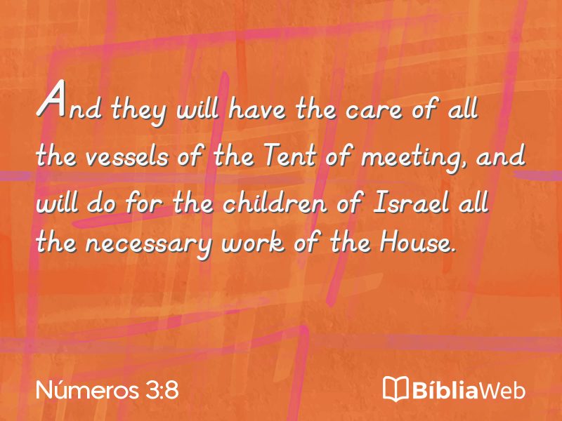 Números 3:8 em imagem para compartilhar