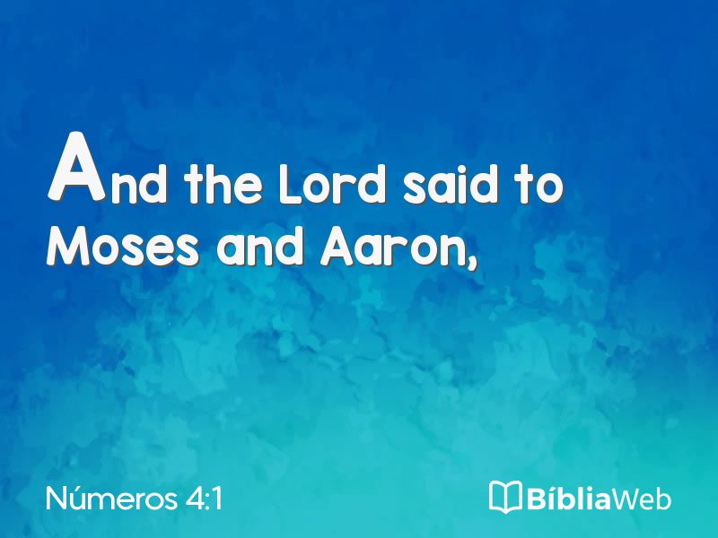 Números 4:1 em imagem para compartilhar