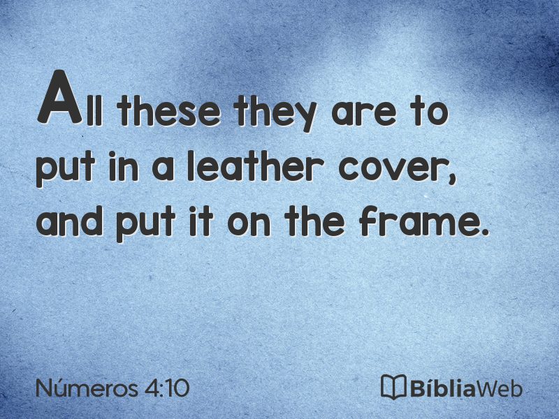 Números 4:10 em imagem para compartilhar