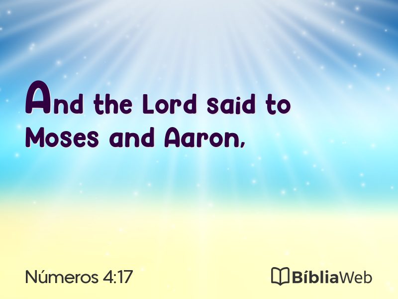 Números 4:17 em imagem para compartilhar