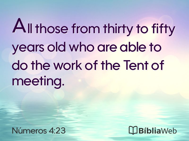 Números 4:23 em imagem para compartilhar
