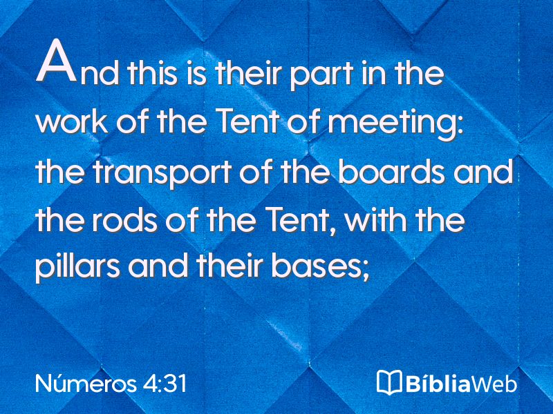 Números 4:31 em imagem para compartilhar