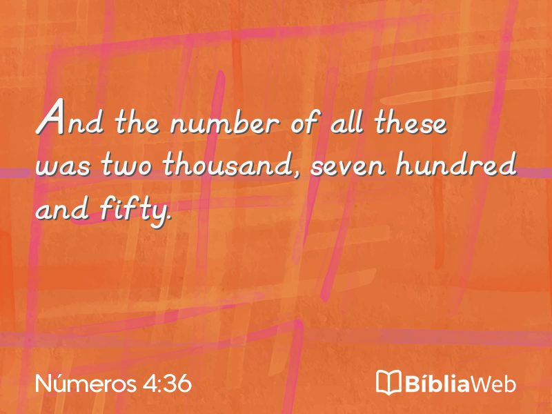 Números 4:36 em imagem para compartilhar