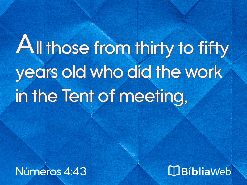 Números 4:43 em imagem para compartilhar