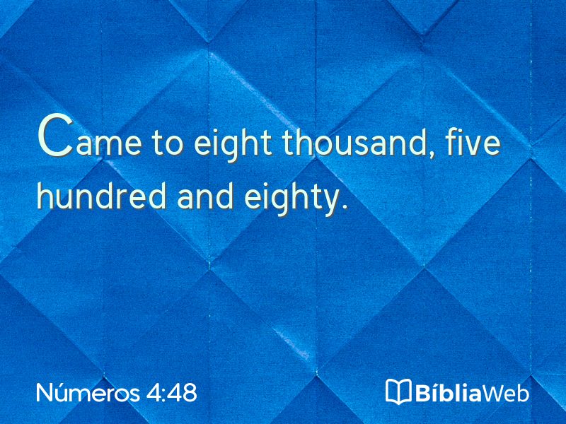 Números 4:48 em imagem para compartilhar