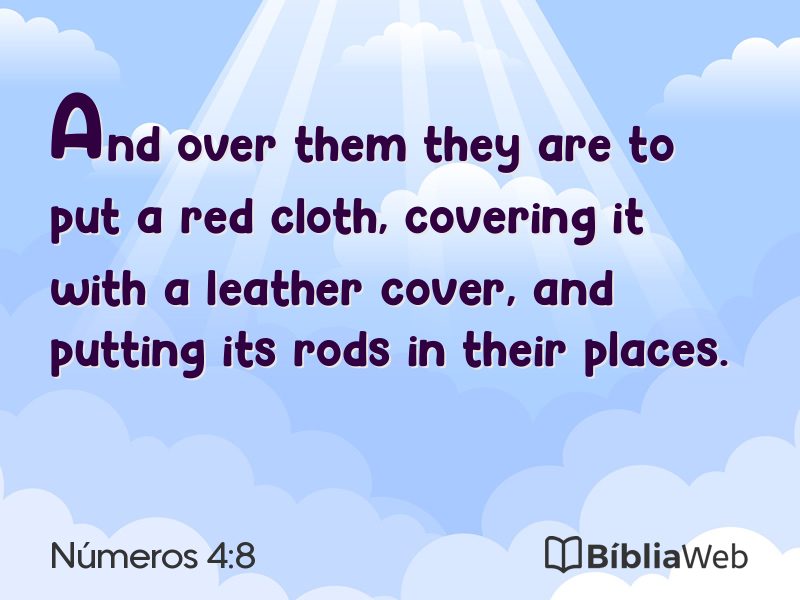 Números 4:8 em imagem para compartilhar
