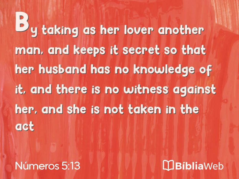Números 5:13 em imagem para compartilhar