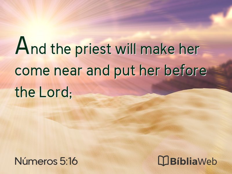 Números 5:16 em imagem para compartilhar