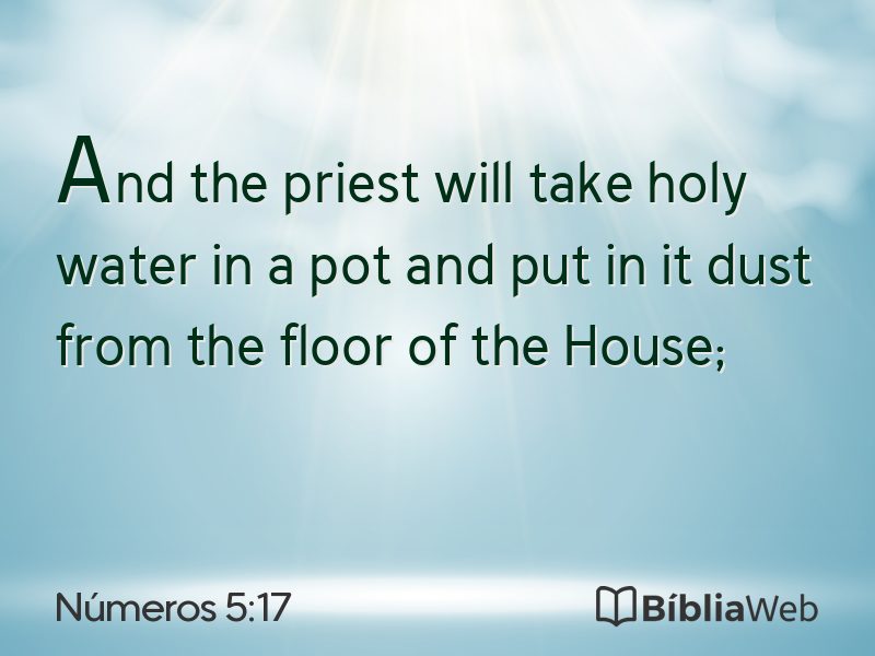 Números 5:17 em imagem para compartilhar