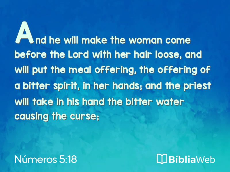 Números 5:18 em imagem para compartilhar