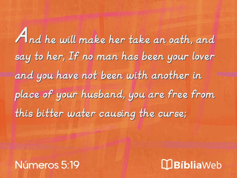 Números 5:19 em imagem para compartilhar