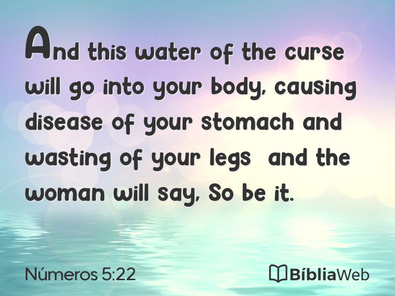 Números 5:22 em imagem para compartilhar